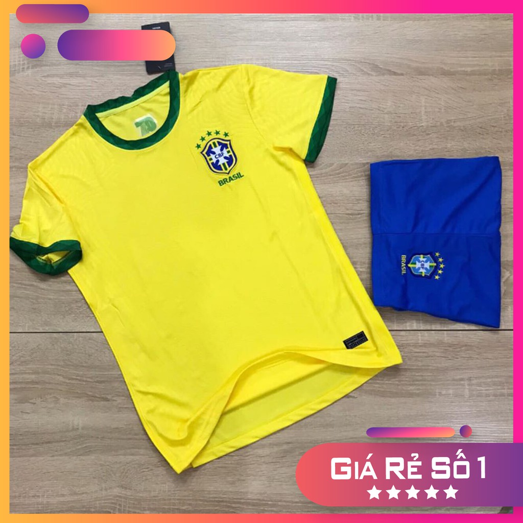 Áo bóng đá Brazil vàng 2021/2022 vải mè thái LOẠI ĐẸP