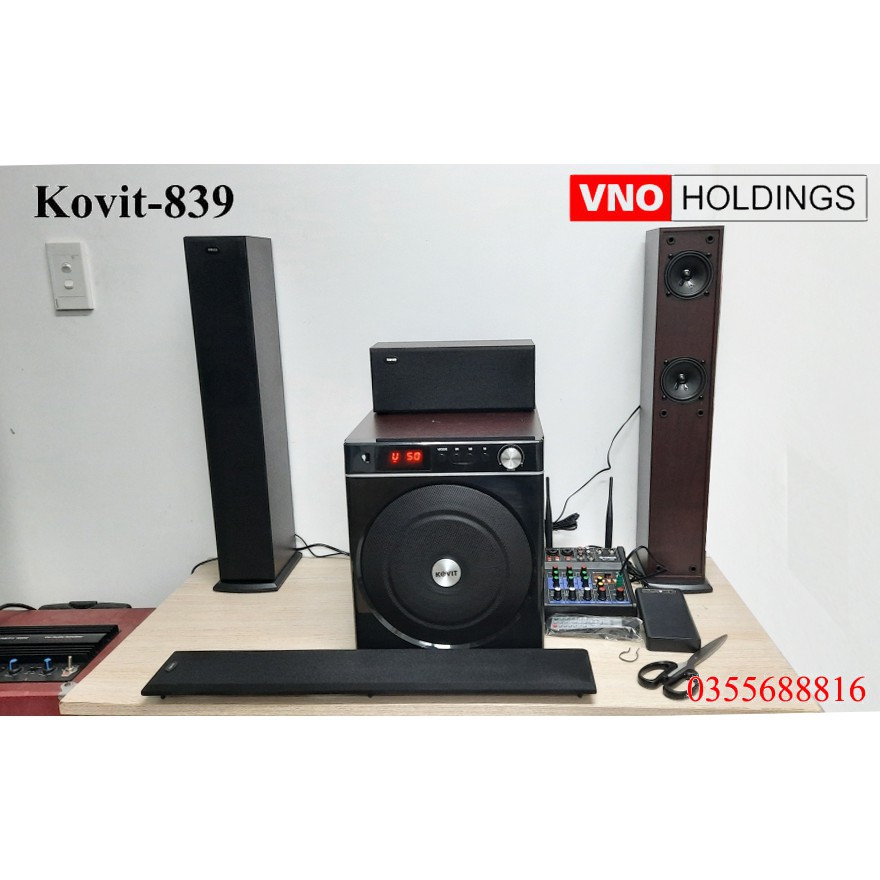 LOA VI TÍNH KOVIT KS 839 - Nghe nhạc cực phê, thùng gỗ chắc chắn, bass mạnh, treble hay, có bluetooth