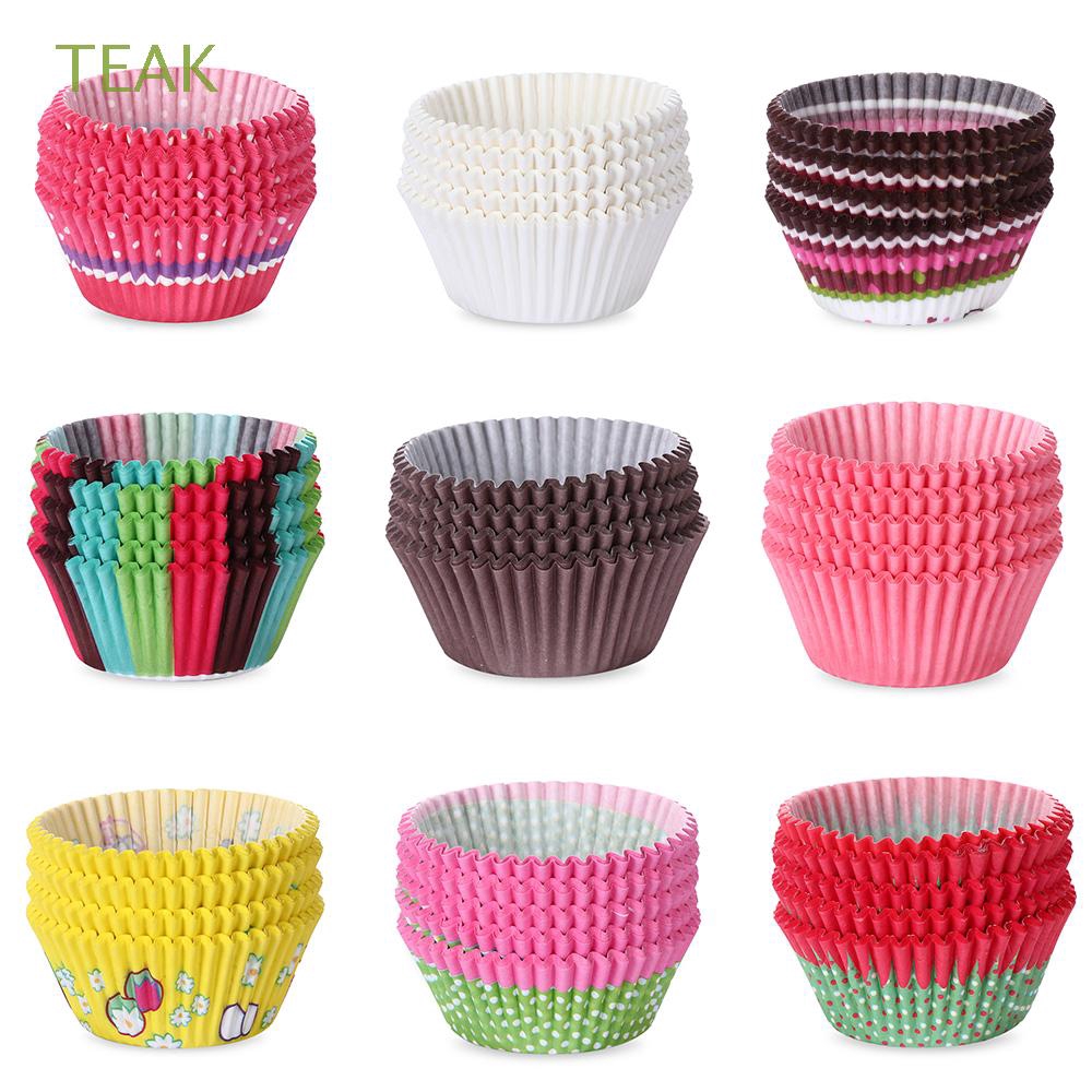 Set 100 túi giấy đựng bánh cupcake tiện dụng cho nhà bếp gia đình