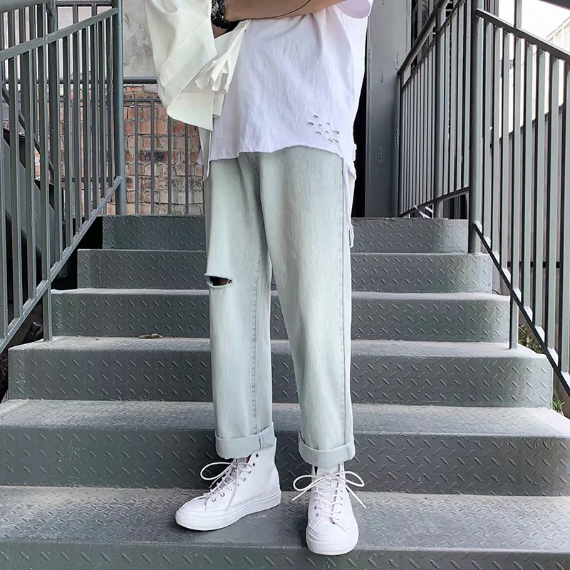 Quần Jeans Xắn Gấu Size S-2XL Cho Nam
