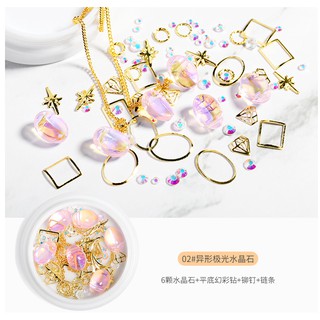 Sét phụ kiện cham mix trang trí móng