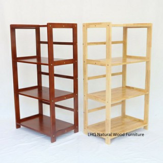 kệ lò vi sóng 4 tầng bằng gỗ cao su tự nhiên