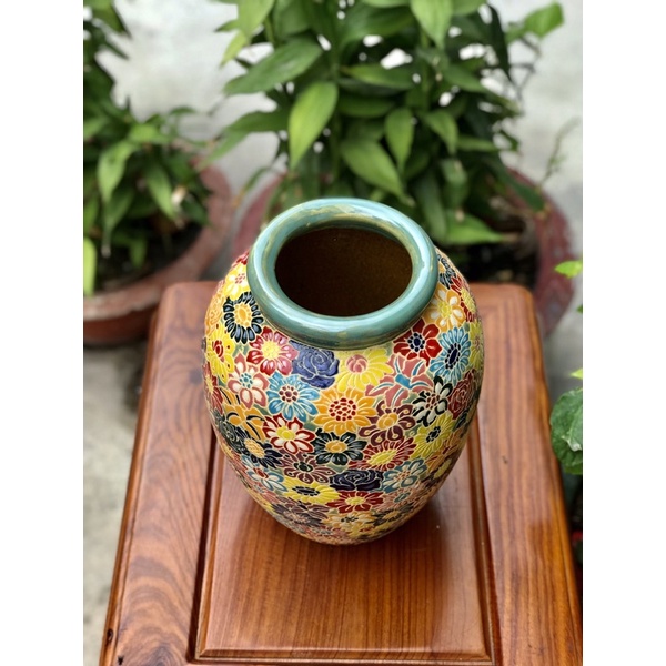 Bình Bách Hoa 30cm full cổ,Trang trí cấm hoa trưng bày