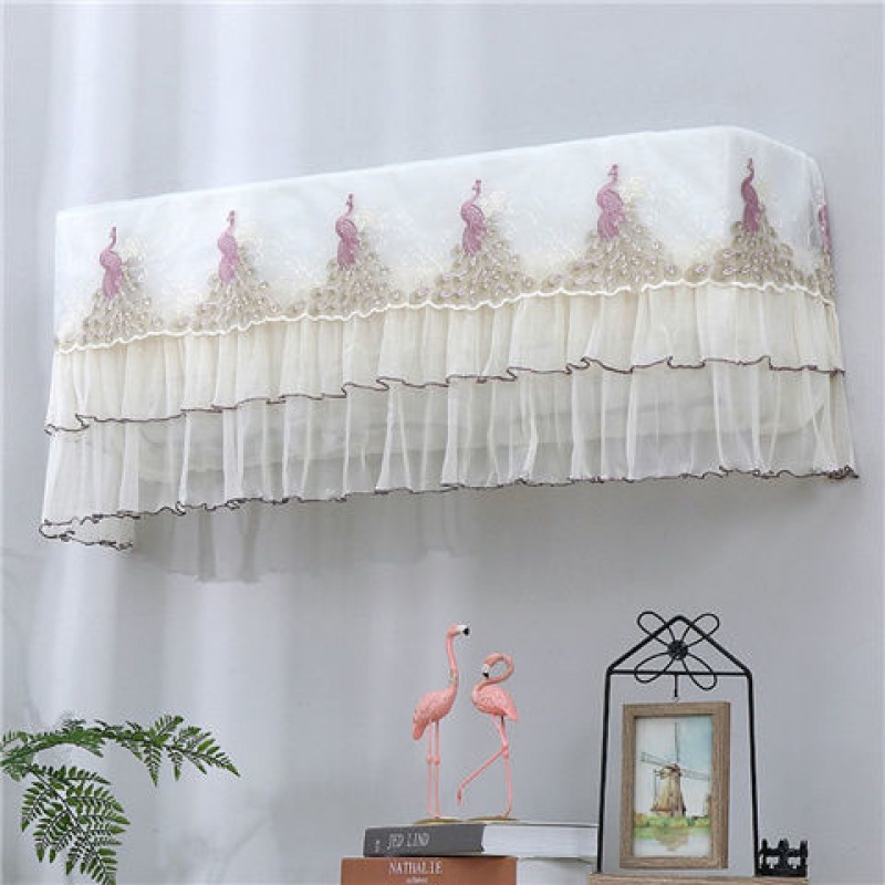 Vỏ Bọc Máy Điều Hòa Phối Ren Phong Cách Bắc Âu Chống Bụi Trang Trí Nhà Cửa
