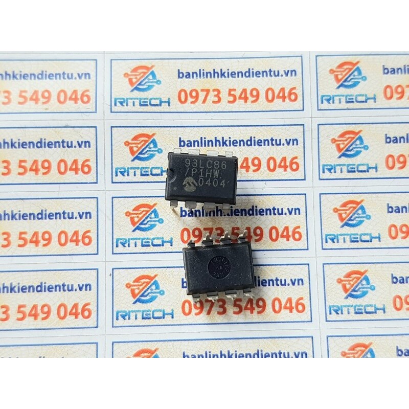 [Combo 2 chiếc] 93LC86 IC EEPROM 8K/16K 2.5V Microwire DIP-8