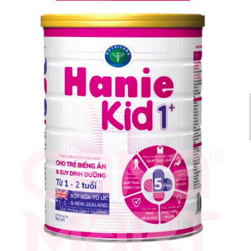 Sữa bột Nutricare Hanie Kid Junior 1+ 900g