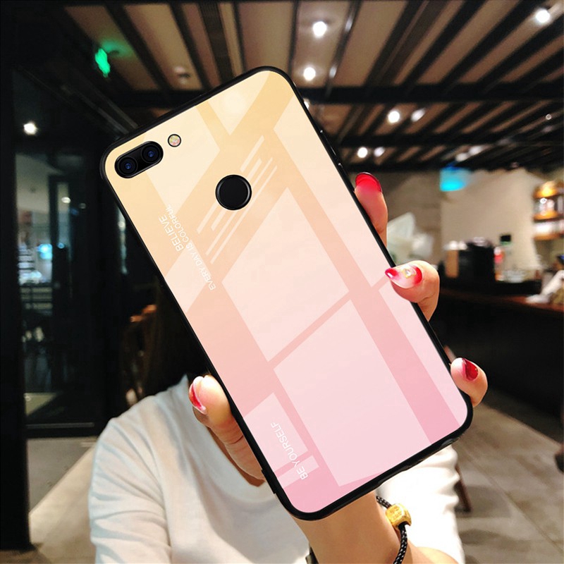 Ốp điện thoại hoa văn màu chuyển thời trang cho Huawei Honor 9 lite Note 10 Mate10 Pro P smart