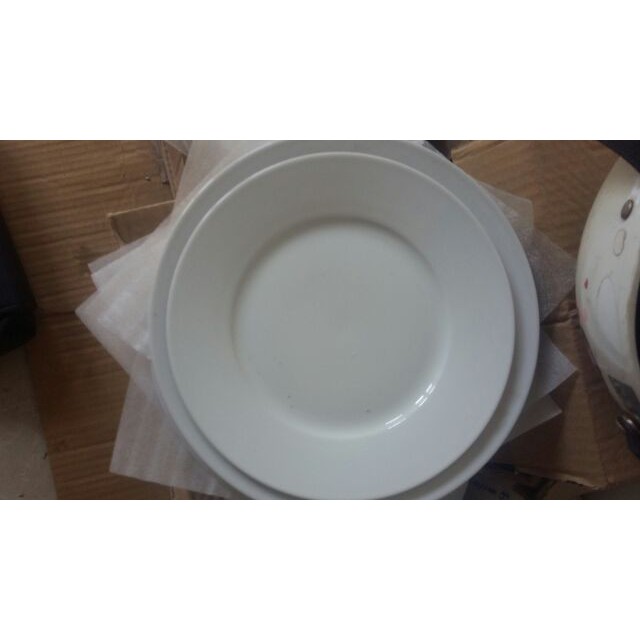 Đĩa sứ_Combo 10 đĩa sứ trắng 18cm