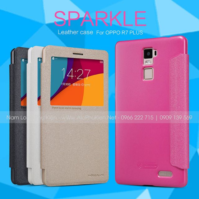 Bao da Oppo R7 plus chính hãng Nillkin Sparkle