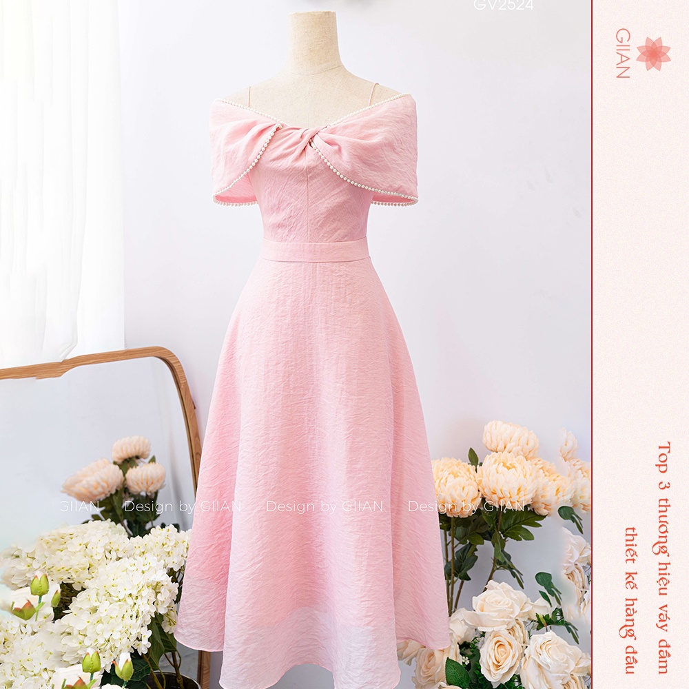 Váy trễ vai công chúa chất liệu tơ xước với độ bồng bềnh và mềm mại VA0131 Design By Giian