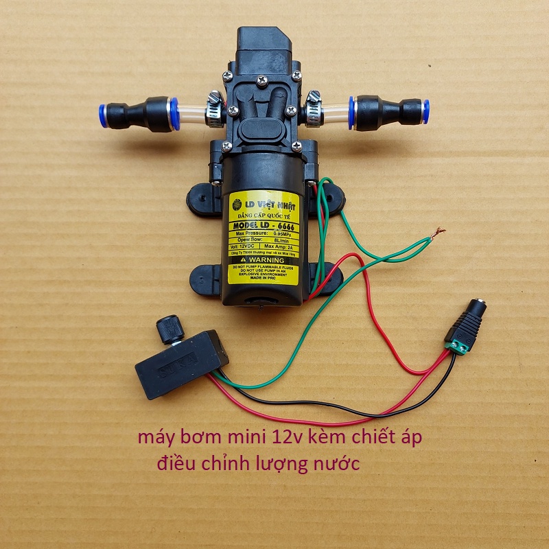 máy bơm tăng áp mini 12v - máy bơm phun sương 12v