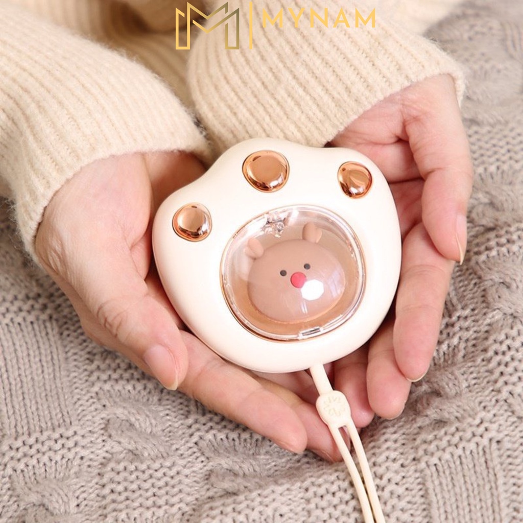 Máy sưởi ấm tay mini MYNAM thiết kế hoạt hình tùy chọn kiểu dáng có thể sạc lại cho mùa đông