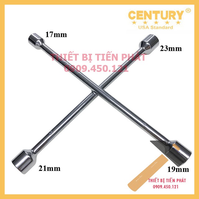 CẦN SIẾT BULONG CHỮ THẬP CENTURY 14&quot;, A (17, 19, 21, 23 mm), B ( 17, 19, 21, 1/2&quot; mm), C (17, 19, 21, 24 mm) CHÍNH HÃNG