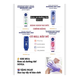 HÀNG ĐỨC - Kem xả dưỡng thể Nivea in-dusch in-shower body lotion