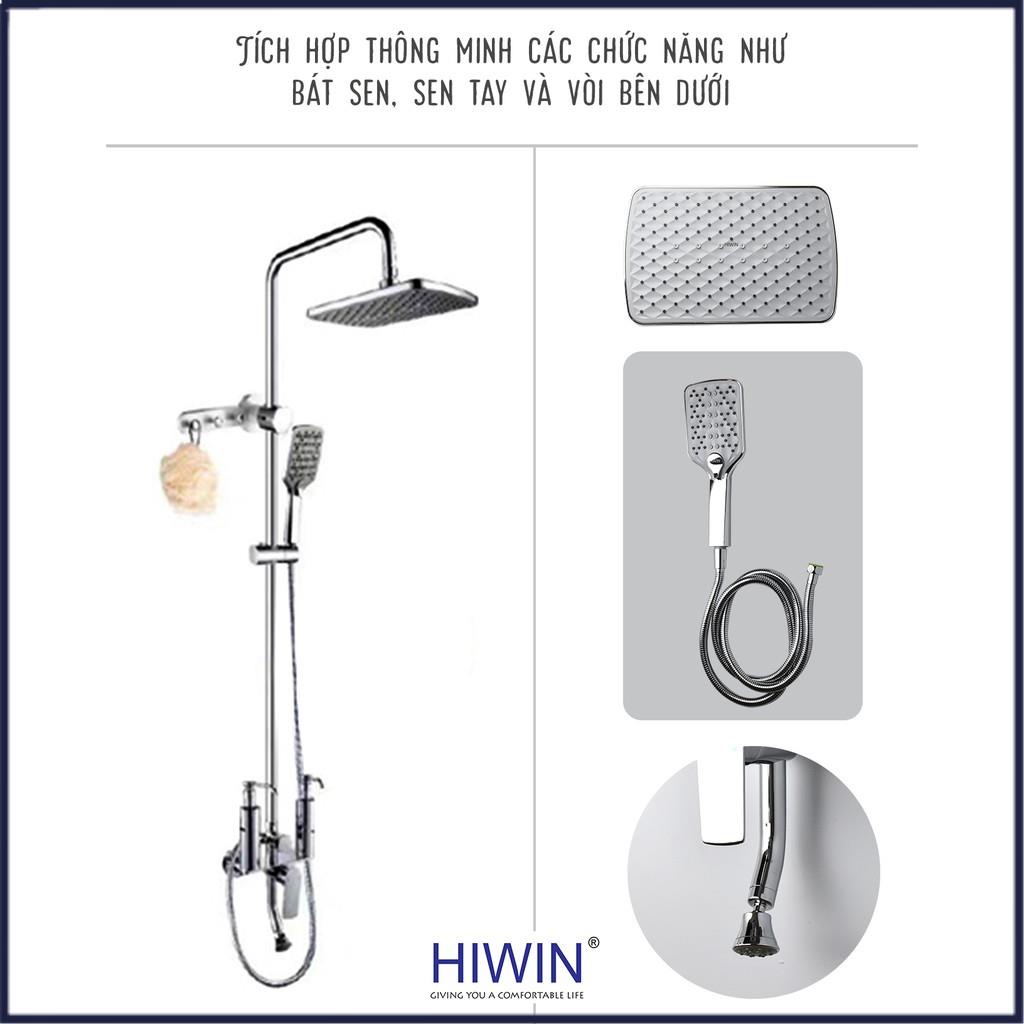 Vòi hoa sen, sen tắm  nóng lạnh tích hợp 3 đầu vòi cao cấp HIWIN KF-122