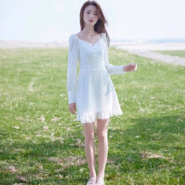 Đầm dự tiệc xòe tông trắng tựa thiên thần | BigBuy360 - bigbuy360.vn