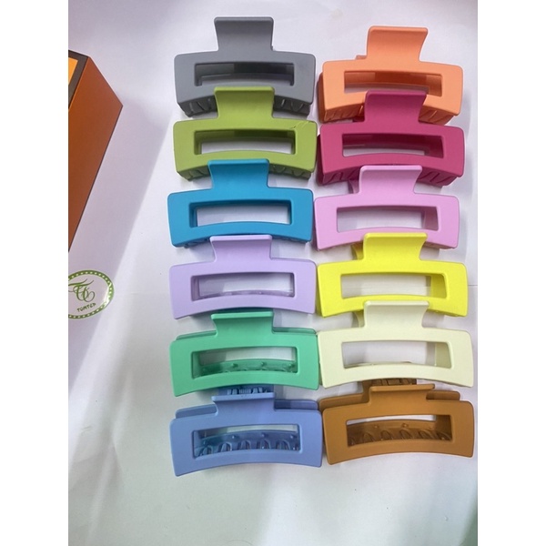 kẹp tóc nhựa nhiều màu sắc xinh xắn phong cách Hàn Quốc