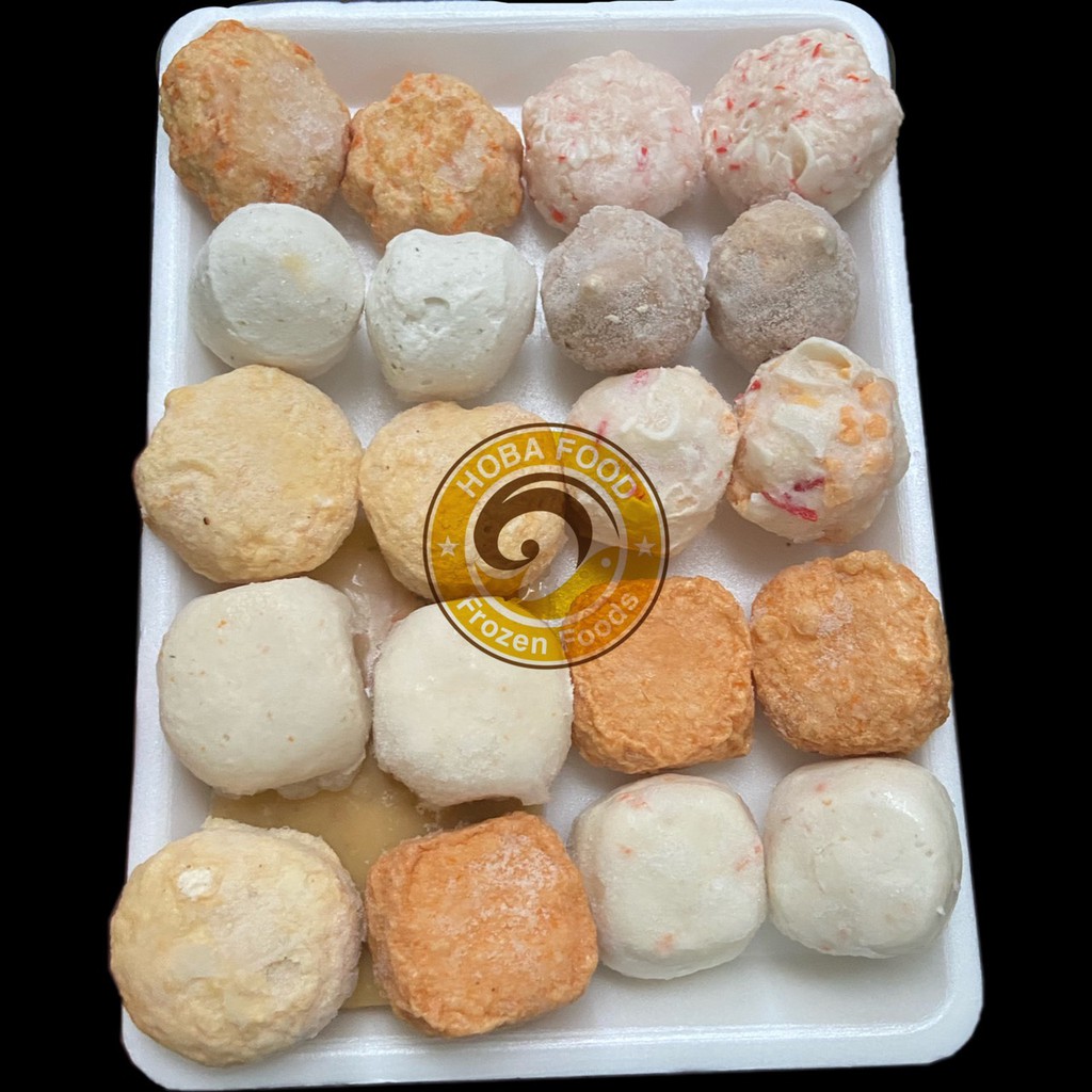 Tổng hợp các loại combo viên thả lẩu Malaysia cao cấp - khay 500g từ 5-11 loại tùy nhãn hiệu.