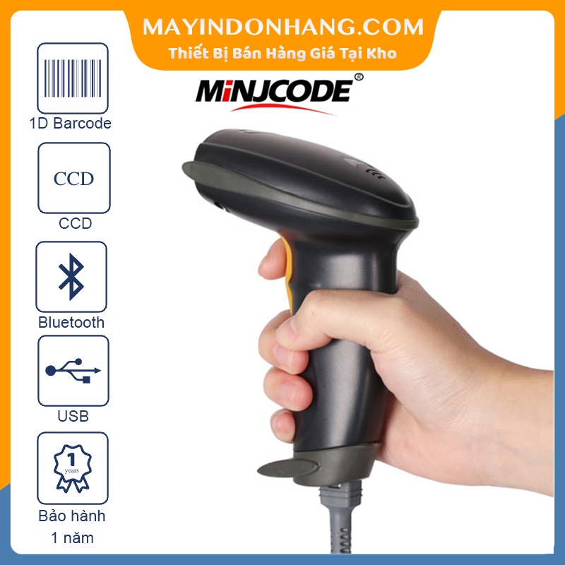 Máy quét mã vạch không dây cầm tay Minjcode MJ2810 - Chuyên logistics