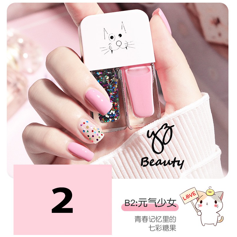 Full Set 2 Chai Sơn Móng Tay Nhũ + Lì Fairy's Gift 2 màu * 6ML - YZ05