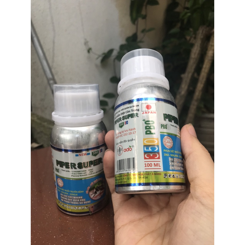 Thuốc diệt muỗi Nhật Bản Piper Super 350ec chai nhôm 100ml diệt muỗi ruồi kiến gián trong nhà và ngoài trời