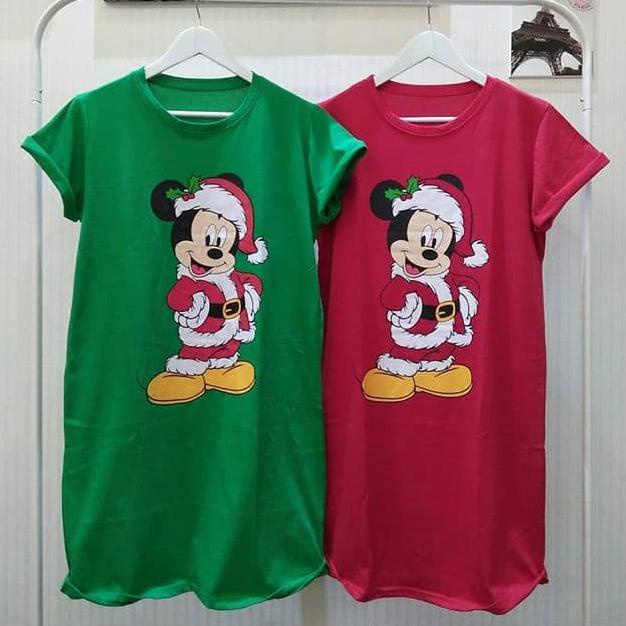 1262 Đầm bánh cupcake màu đỏ hình chuột mickey giáng sinh cho nữ