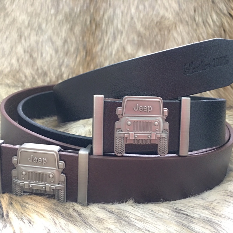 Thắt lưng da bò Nam khóa cài Cavil,Jeep cực bụi