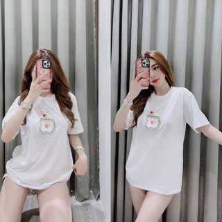 Áo thun đính hạt form rộng oversize (bao chất đẹp)