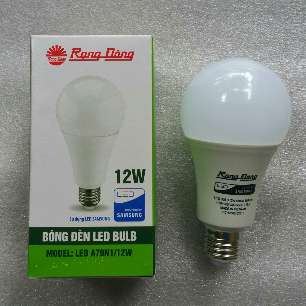 Bóng đèn LED Rạng Đông 3W - 5W - 7W - 9W - 12W, ChipLED SAMSUNG Bảo Hành 2 Năm