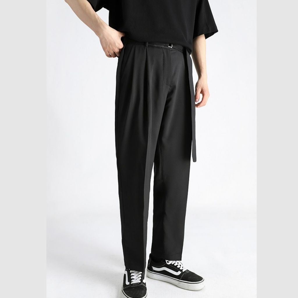 Quần Baggy MERCINI quần ống rộng nam vải hàn kèm đai chất liệu vải cao cấp thời trang Unisex QD39