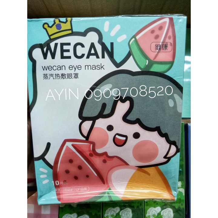 Mặt nạ mắt nóng Wecan thư giãn mắt - Hộp 10 miếng