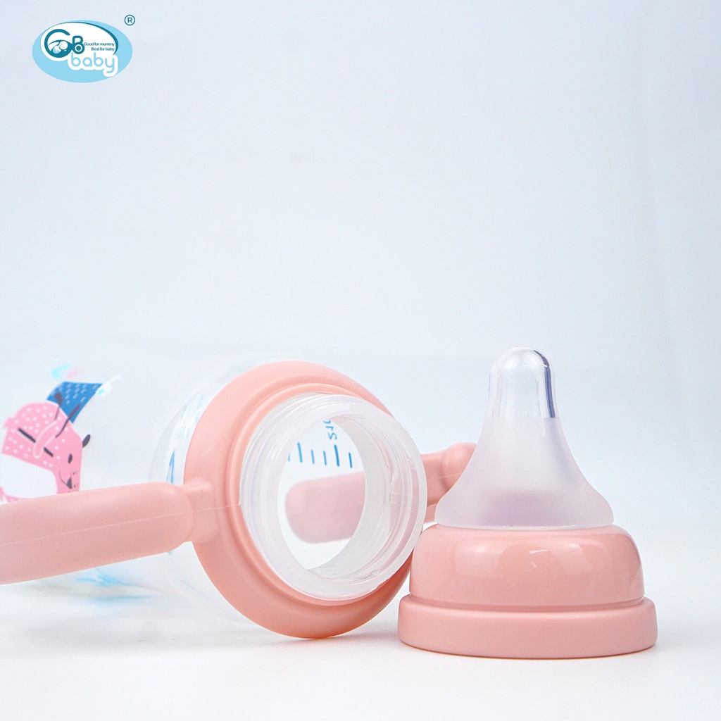 Bình Sữa PP  dung tích 180ml 240ml có tay cầm GB-Baby Chính Hãng