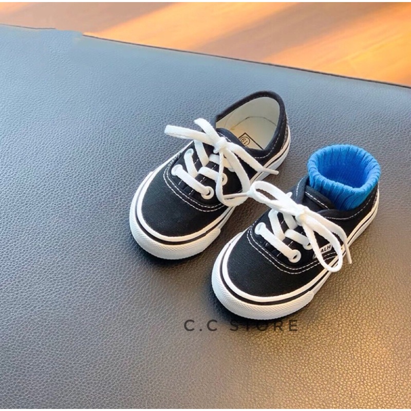 Giầy buộc dây dáng vans siêu mềm cho bé