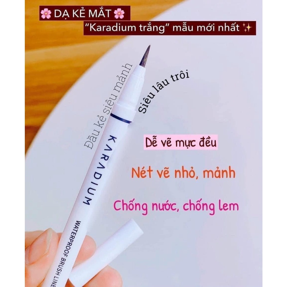 Bút Kẻ Mắt Dạ Karadium Waterproof Brush Liner Black Hàn Quốc
