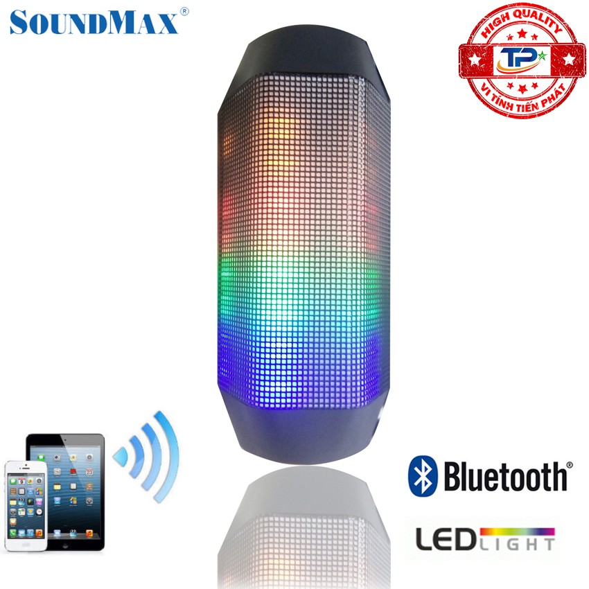 Loa bluetooth SoundMax R-600 đèn LED nhiều màu nhấp nháy theo điệu nhạc R600