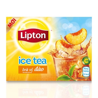 Trà ice tea vị đào hộp 224g 16 gói