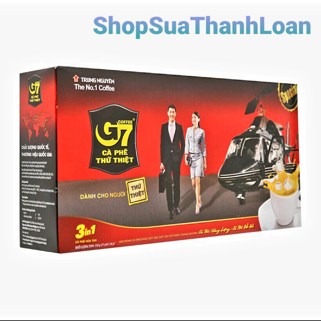 Cafe hòa tan G7 3in1 Trung Nguyên hộp 21 gói