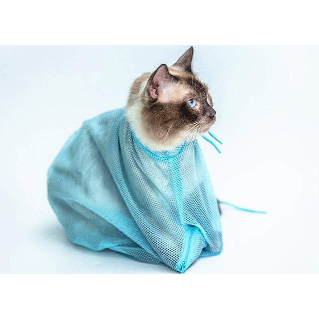 Túi lưới tắm cho thú cưng chống cào đa năng tiện dụng