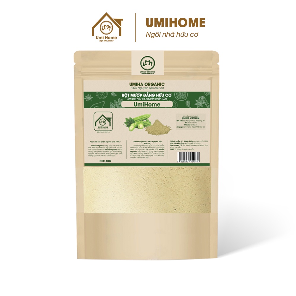 Combo 3 bột ngừa mụn và mờ thâm Umi Home gồm bột trà xanh, mướp đắng, diếp cá (40gx3)