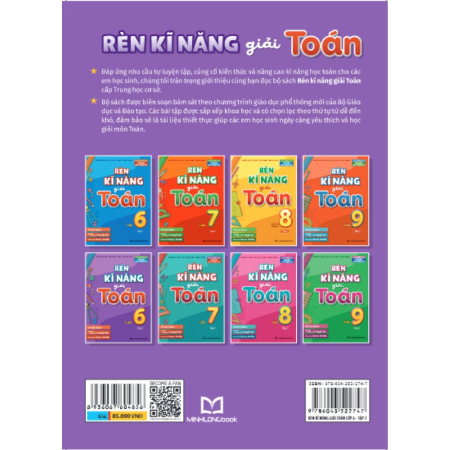 Sách - Rèn Kĩ Năng Giải Toán Lớp 6 Tập 2 - Giáo dục phổ thông mới năm 2022
