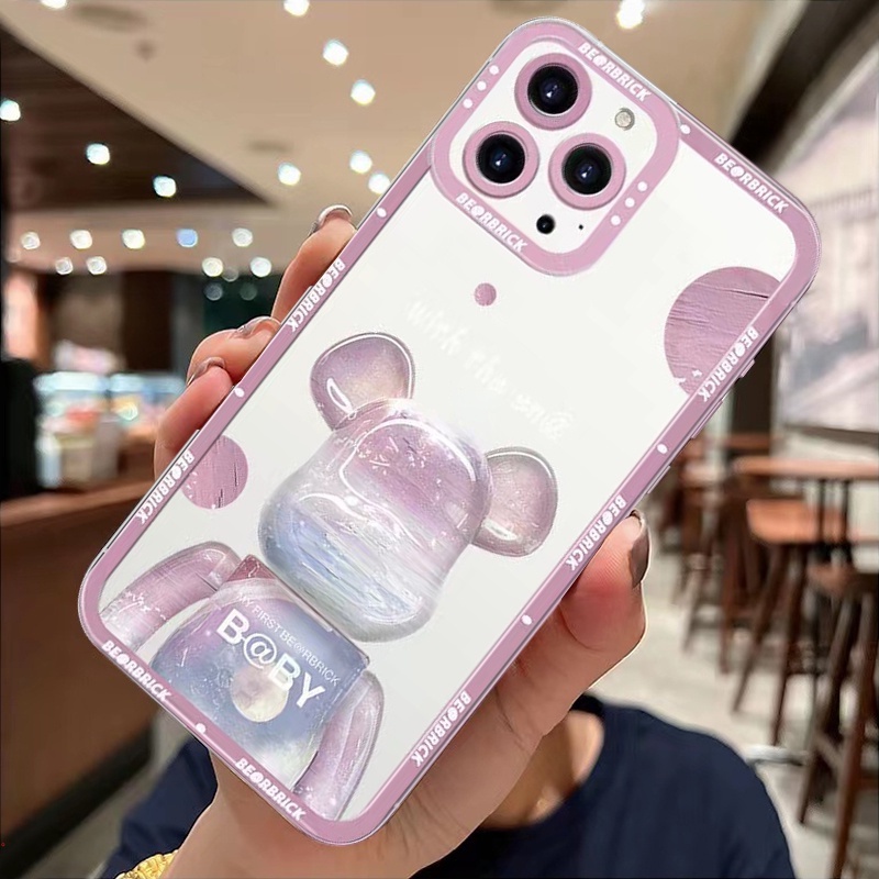 Ốp Điện Thoại Silicon Mềm Trong Suốt In Hình Gấu Hoạt Hình Thời Trang Cho Iphone 13 12 11 Pro MAX X XS MAX XR 6 7 8 Plus