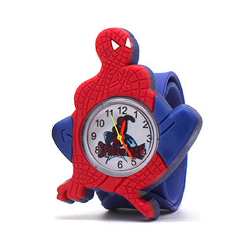 Đồng hồ đeo tay dây silicon thiết kế hình người nhện