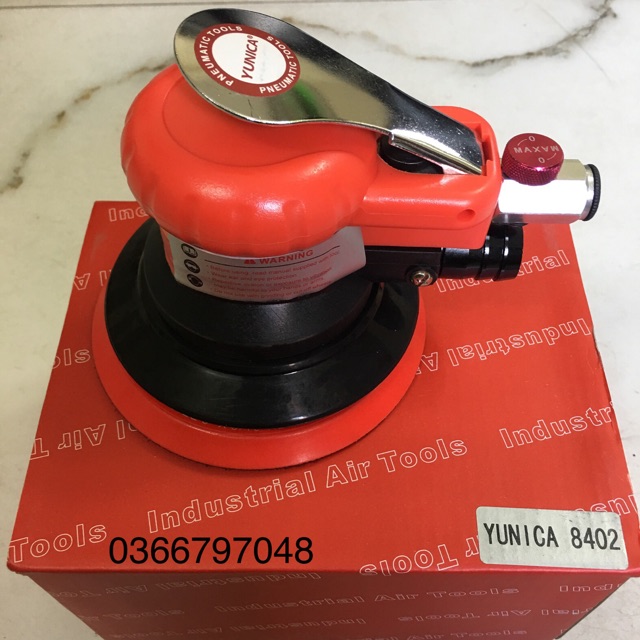 Máy trà nhám hơi phi 125 YUNICA có hút bụi dùng hơi