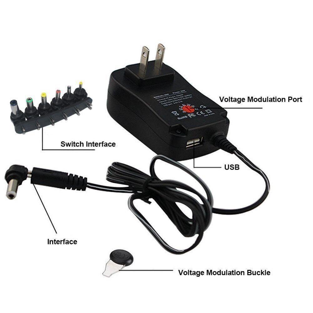 Dây Cáp Sạc AC / DC Chuyển Đổi Đa Năng AU / EU / US / UK