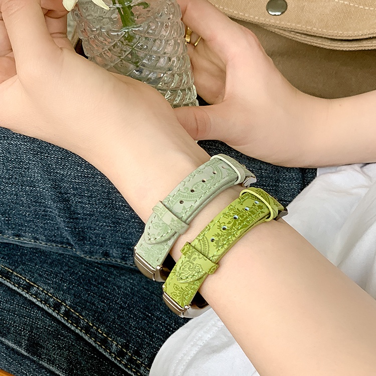 Dây Đeo Tay Thay Thế Bằng Da Thời Trang Cho Xiaomi Mi Band 6 5 4 3 Mi Band 5