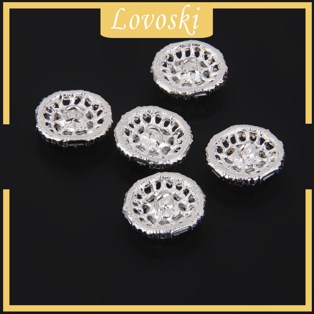 Bộ 5 Nút Đính Đá Pha Lê 23mm Trang Trí Lưng