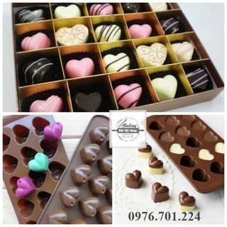 Khuôn socola silicone trái tim