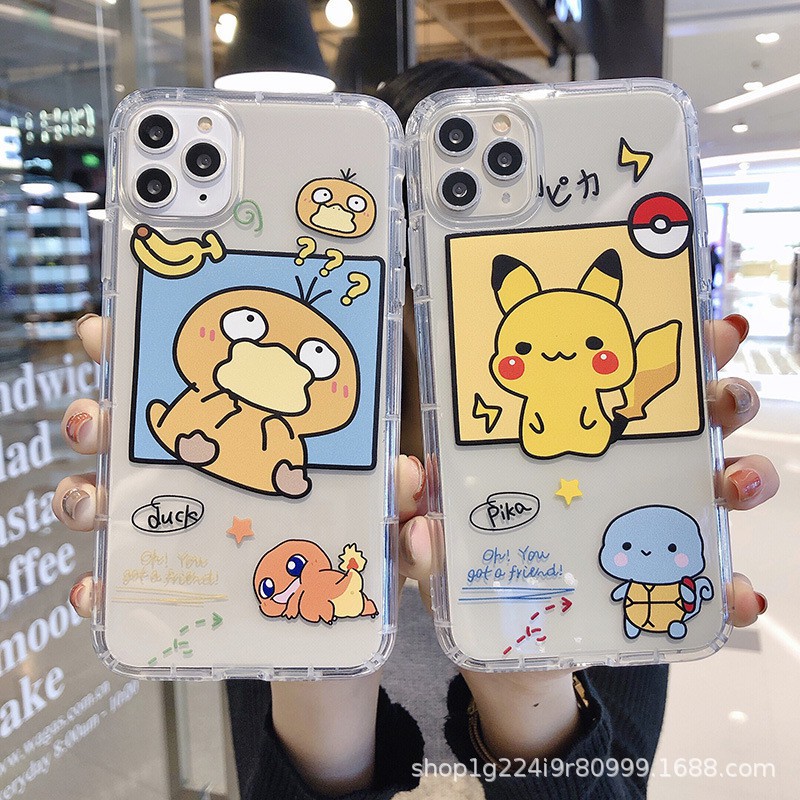 Ốp lưng IPhone pikachu trong suốt, chống sốc 6plus/7plus/8plus/x/xs/xs max/11/11promax  - Kaze Store