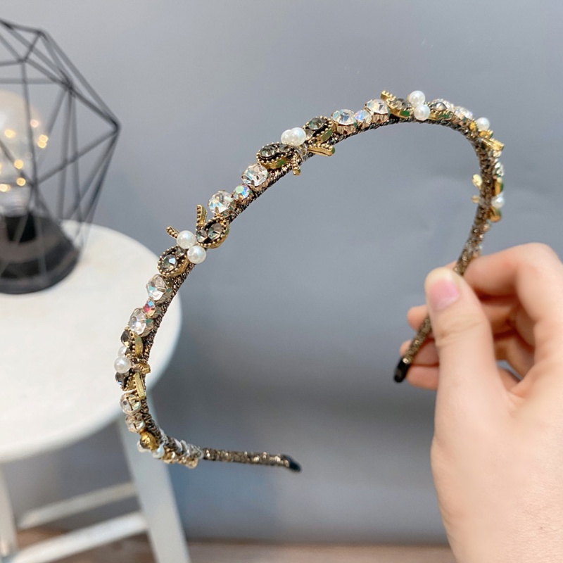 Flgo Băng Đô Đính Đá Ngọc Trai Thời Trang Thanh Lịch Dùng Làm Đạo Cụ Chụp Ảnh Tiệc Tùng