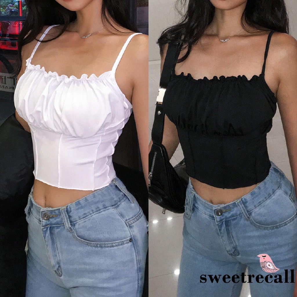 Áo croptop thiết kế không tay gợi cảm quyến rũ thời trang dành cho nữ